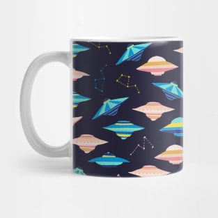 UFO and stars pattern Mug